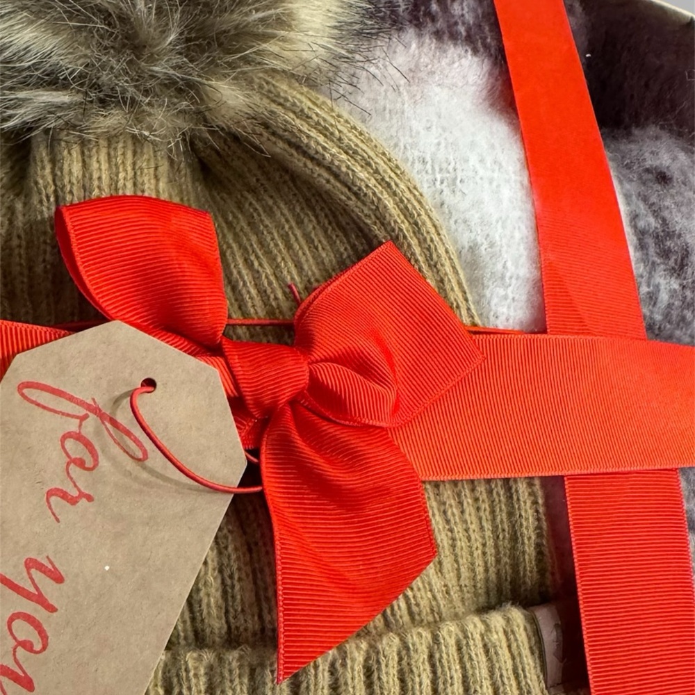 Lucky Brand Tan and Brown Scarf and Hat Gift Set - Picture 2 of 3